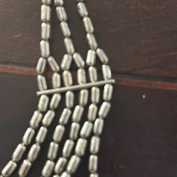 Vintage Boho Silver Bean Necklace - Picture 4 of 4
